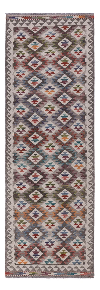 Corredor Tapete Kelim - Splash - 249 x 84 cm - multicolorido
