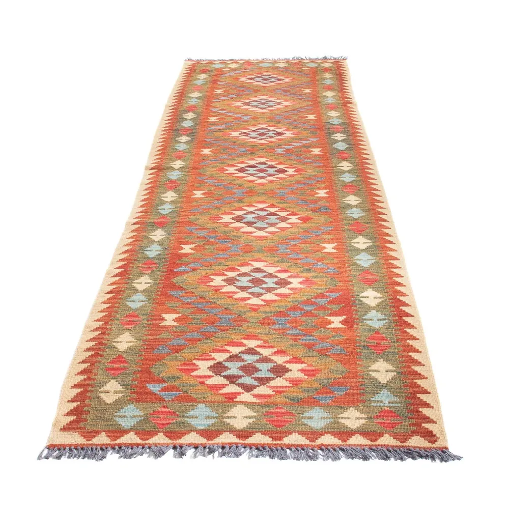 Corredor Tapete Kelim - Splash - 300 x 80 cm - multicolorido