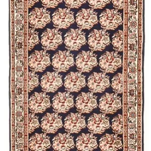 Corredor Tapete Persa - Bijar - 242 x 72 cm - azul escuro