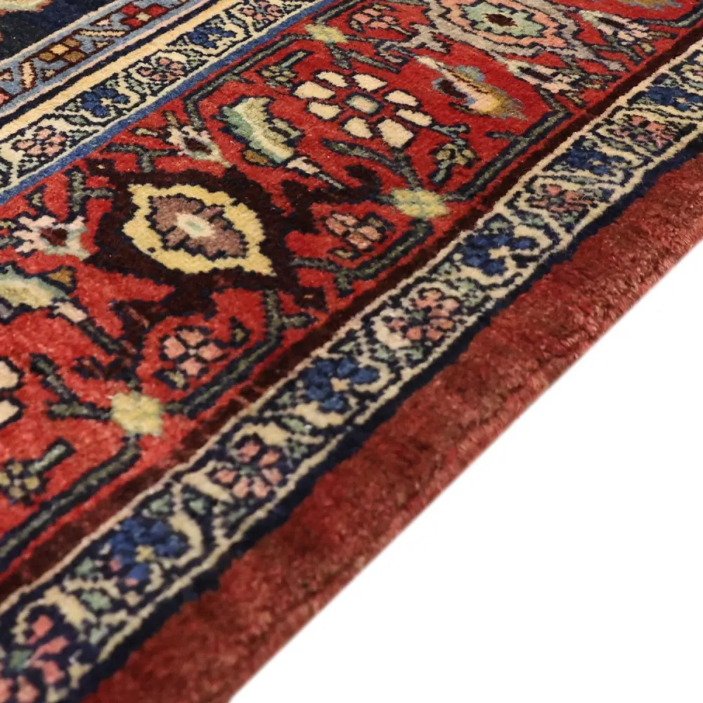 Corredor Tapete Persa - Bijar - 276 x 146 cm - vermelho escuro