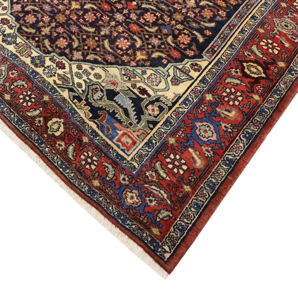 Corredor Tapete Persa - Bijar - 276 x 146 cm - vermelho escuro