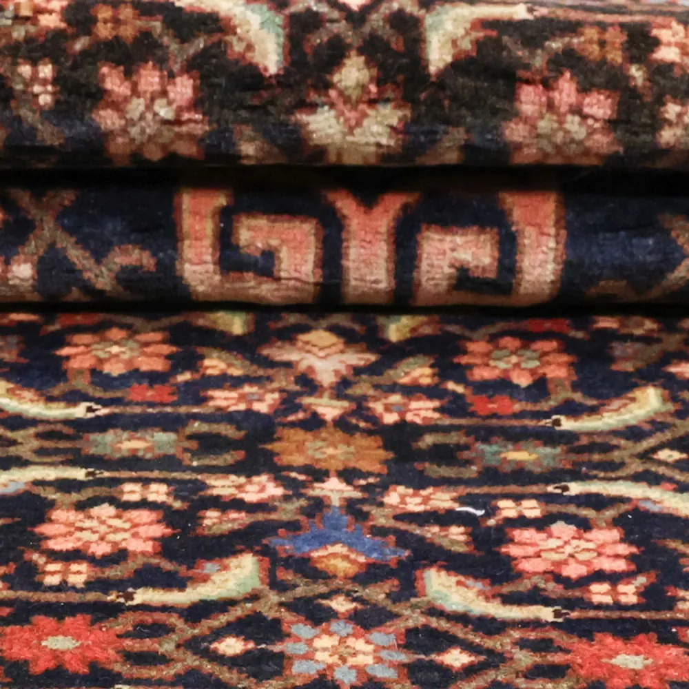 Corredor Tapete Persa - Bijar - 276 x 146 cm - vermelho escuro