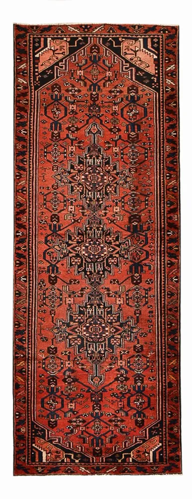 Corredor Tapete Persa - Bijar - 288 x 104 cm - vermelho