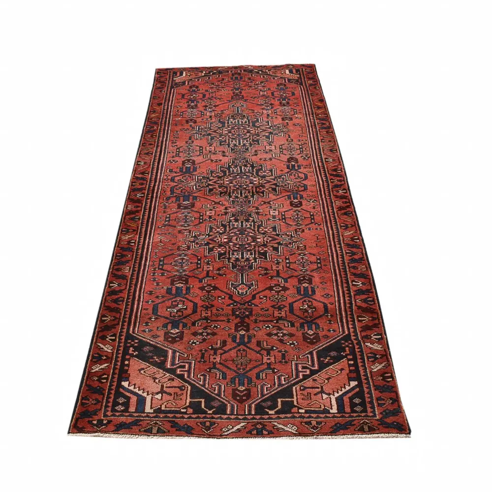 Corredor Tapete Persa - Bijar - 288 x 104 cm - vermelho