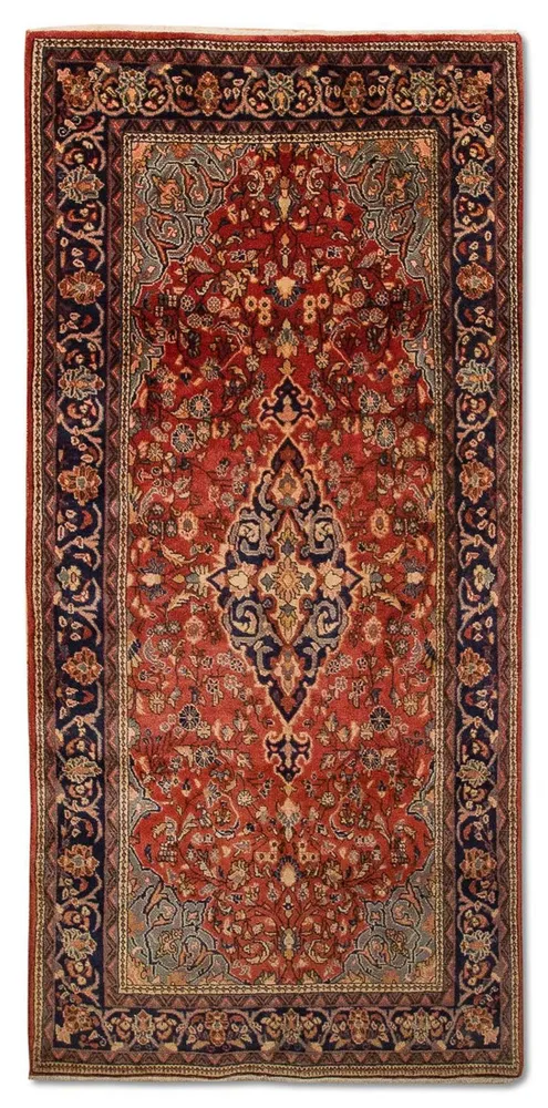 Corredor Tapete Persa - Clássico - 237 x 108 cm - vermelho