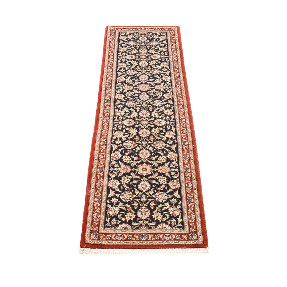 Corredor Tapete Persa - Ghom - Royal - 196 x 54 cm - azul escuro
