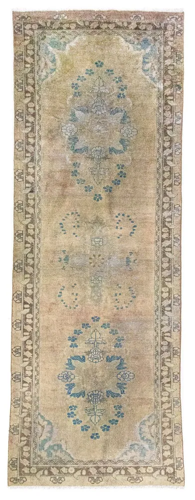 Corredor Tapete persa - Keshan - 305 x 120 cm - castanho
