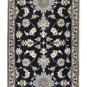 Corredor Tapete Persa - Nain - 200 x 79 cm - azul escuro