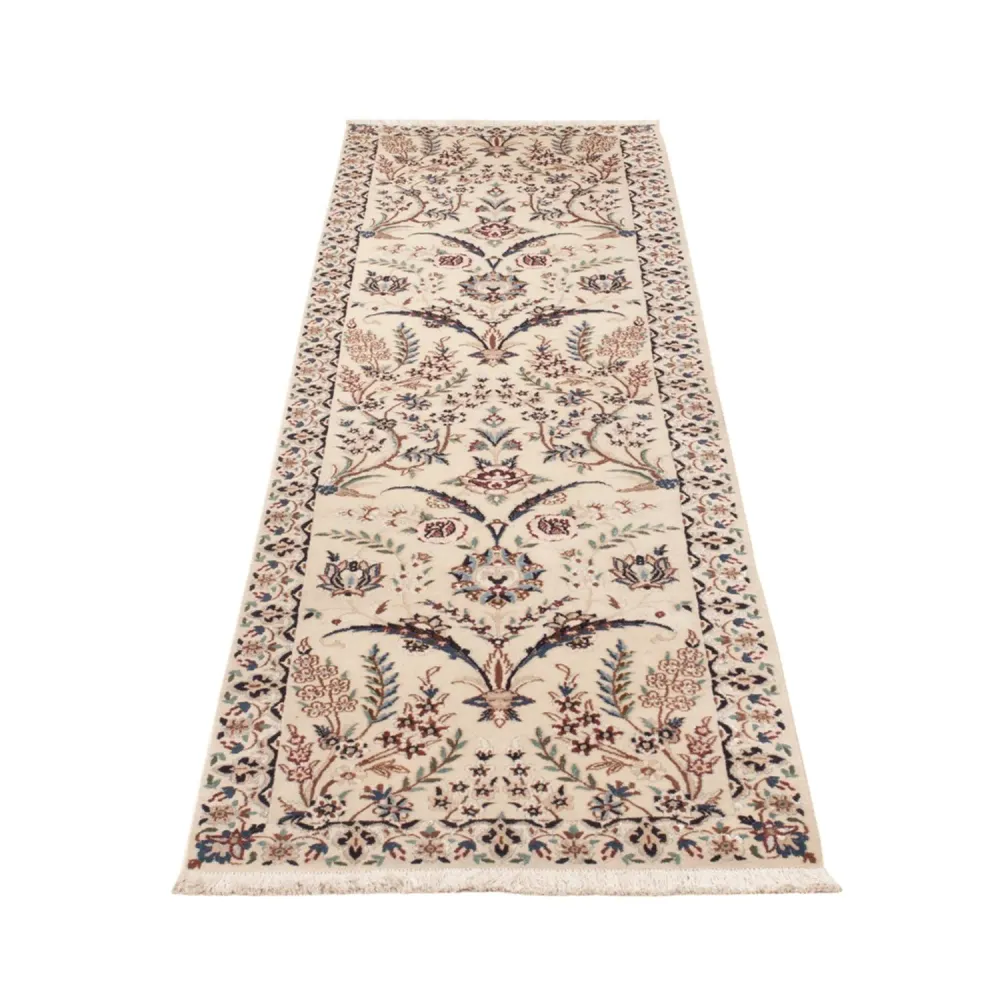 Corredor Tapete Persa - Nain - 226 x 59 cm - creme