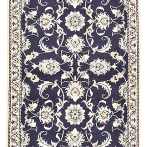 Corredor Tapete Persa - Nain - 241 x 79 cm - azul escuro