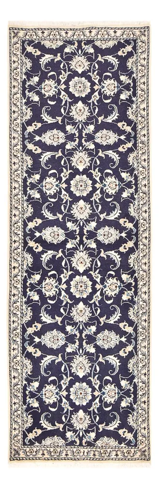 Corredor Tapete Persa - Nain - 241 x 79 cm - azul escuro
