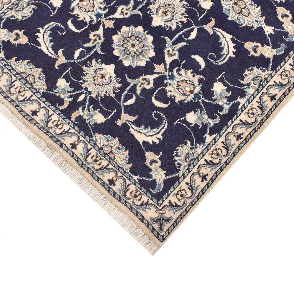 Corredor Tapete Persa - Nain - 241 x 79 cm - azul escuro