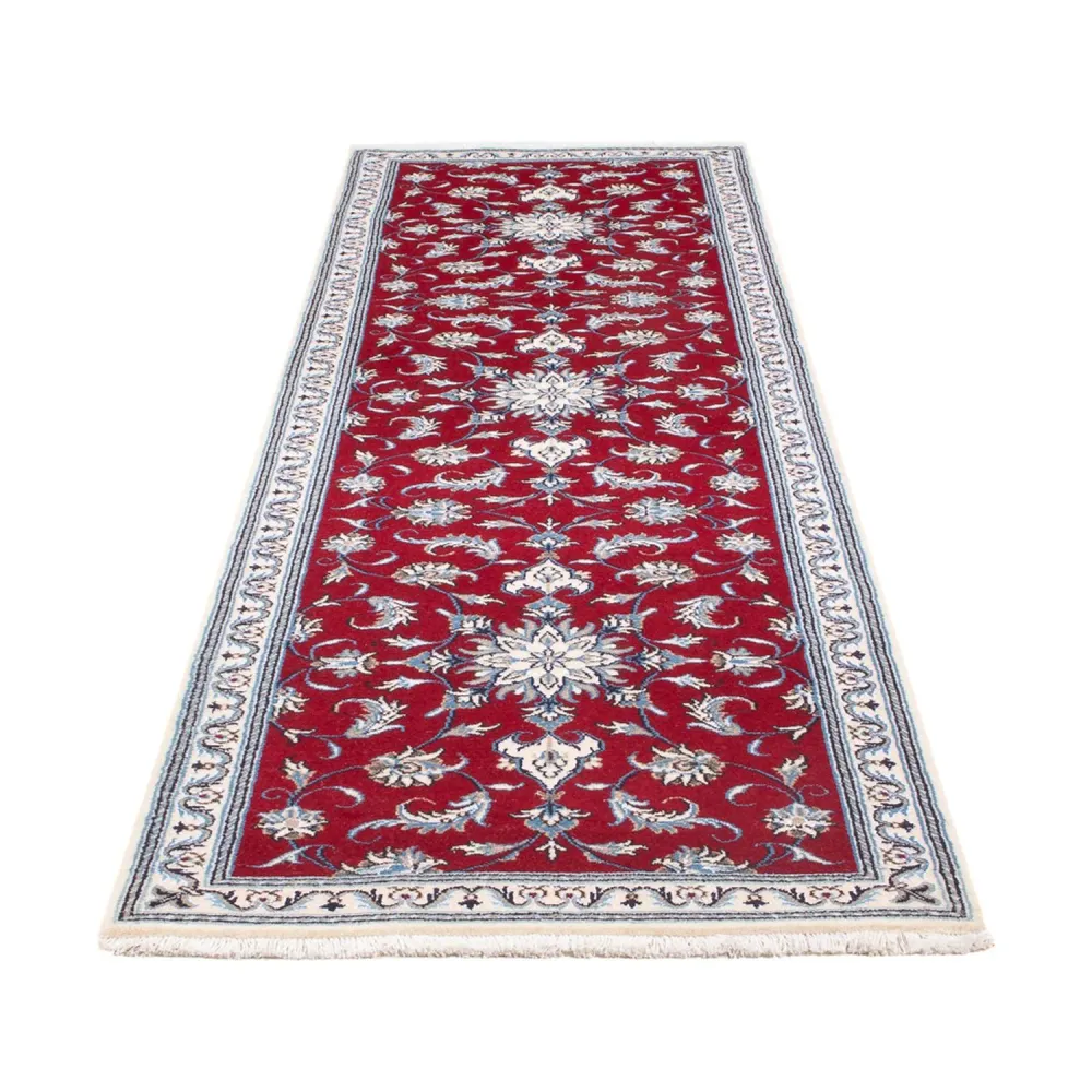 Corredor Tapete Persa - Nain - 290 x 82 cm - vermelho