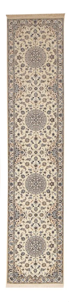 Corredor Tapete Persa - Nain - Premium - 397 x 87 cm - bege