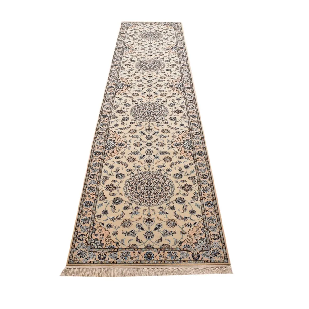 Corredor Tapete Persa - Nain - Premium - 397 x 87 cm - bege