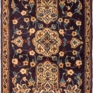 Corredor Tapete Persa - Nain - Royal - 202 x 59 cm - azul escuro
