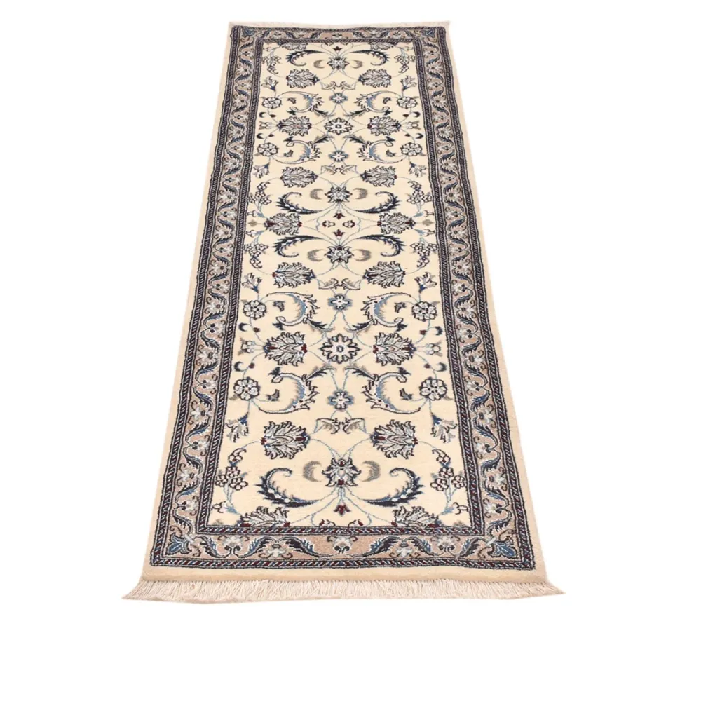Corredor Tapete Persa - Nain - Royal - 202 x 58 cm - creme