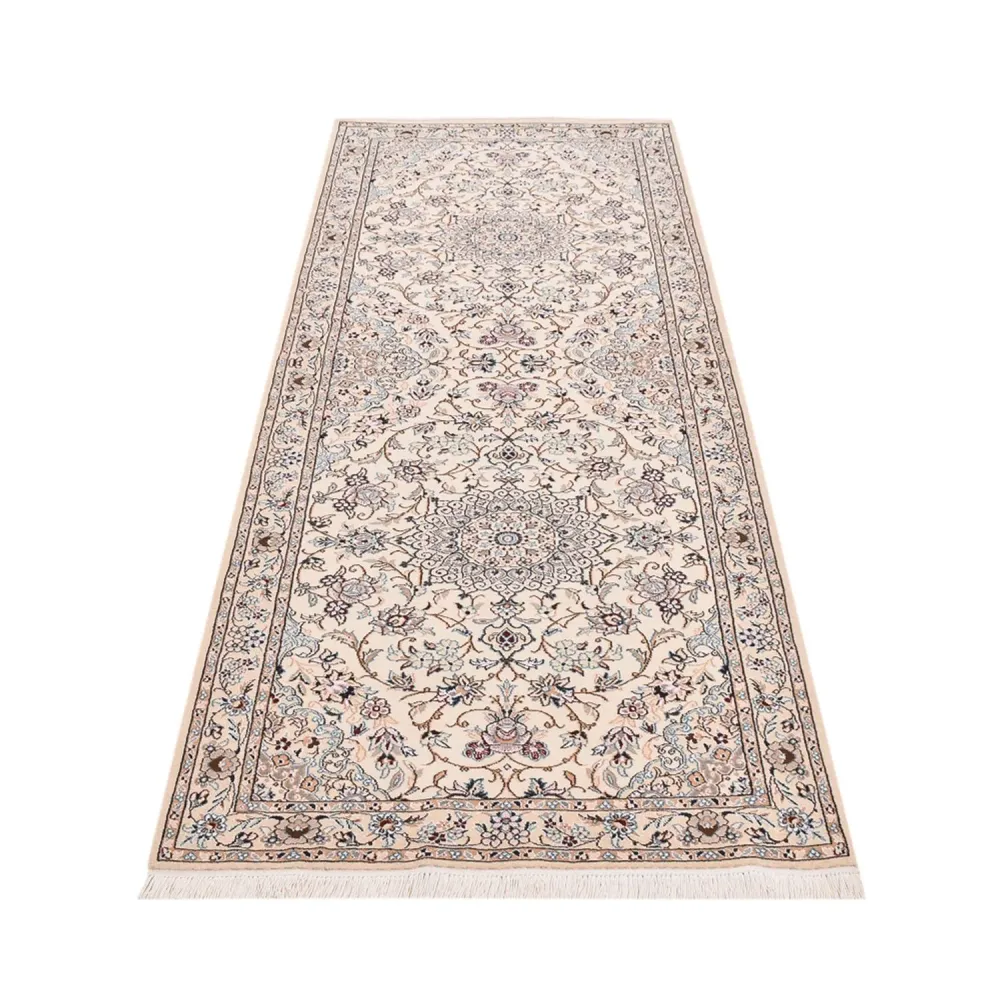 Corredor Tapete Persa - Nain - Royal - 241 x 92 cm - creme