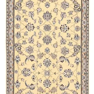 Corredor Tapete Persa - Nain - Royal - 269 x 88 cm - bege claro