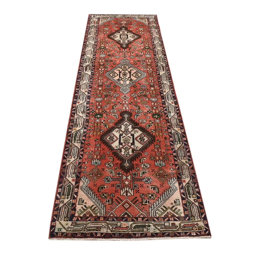 Corredor Tapete Persa - Nomadic - 286 x 75 cm - vermelho claro