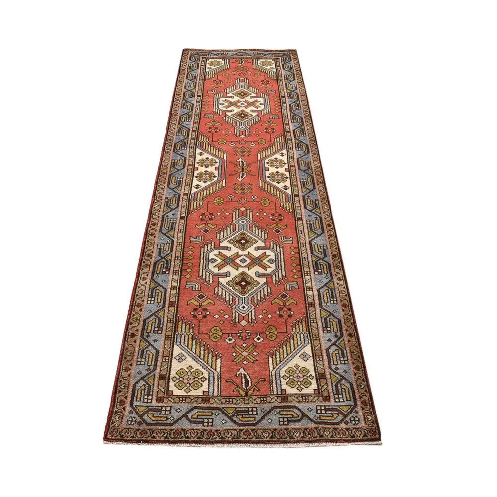Corredor Tapete Persa - Nomadic - 292 x 74 cm - vermelho claro