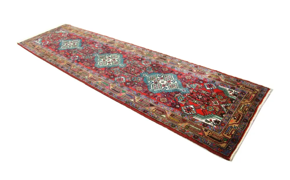 Corredor Tapete Persa - Nomadic - 317 x 82 cm - vermelho