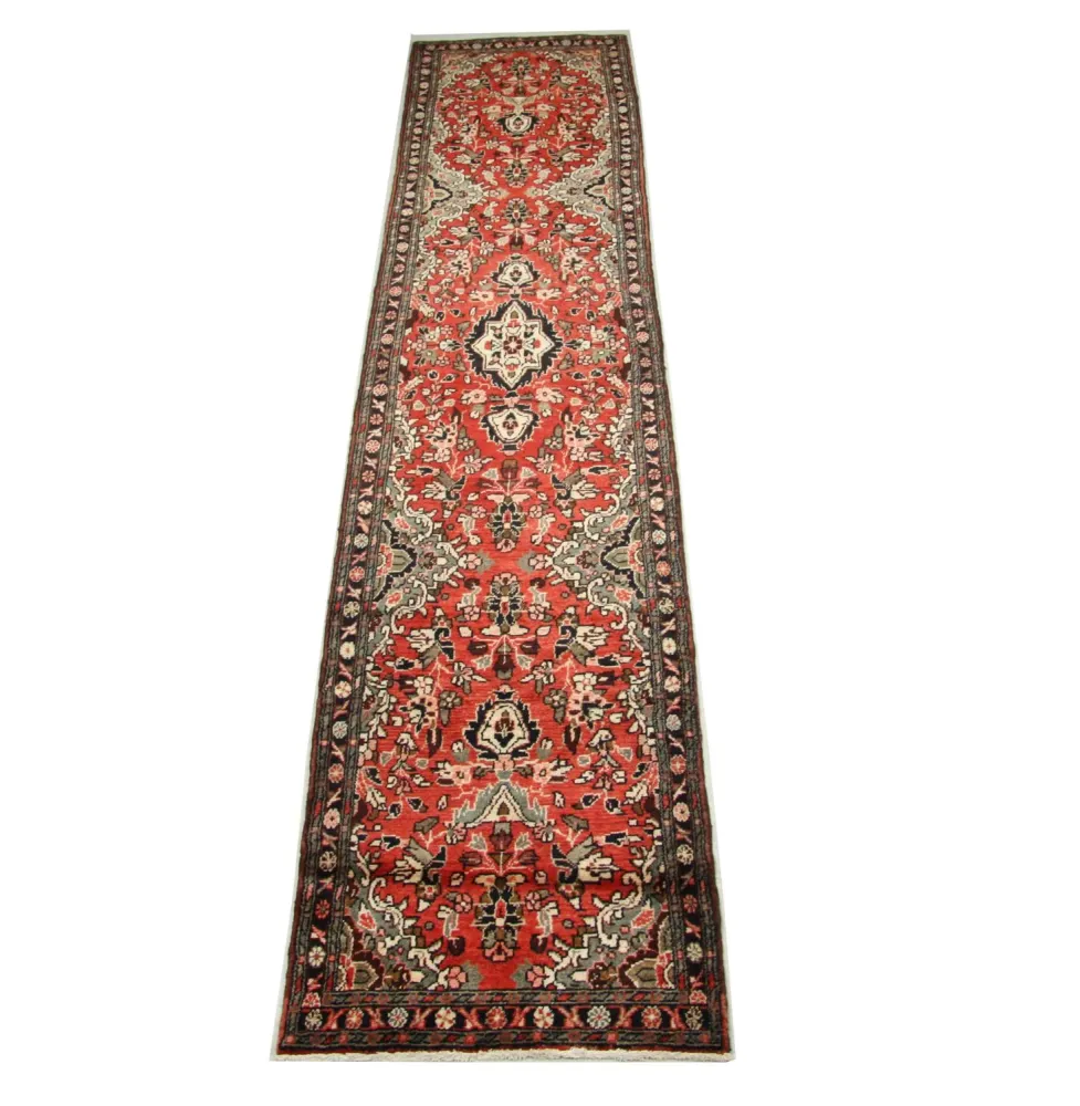 Corredor Tapete Persa - Nomadic - 384 x 83 cm - vermelho