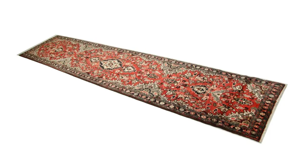 Corredor Tapete Persa - Nomadic - 384 x 83 cm - vermelho