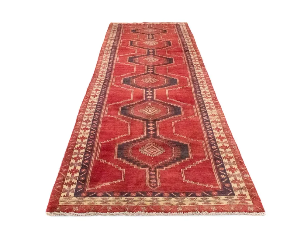 Corredor Tapete Persa - Nomadic - 393 x 104 cm - vermelho