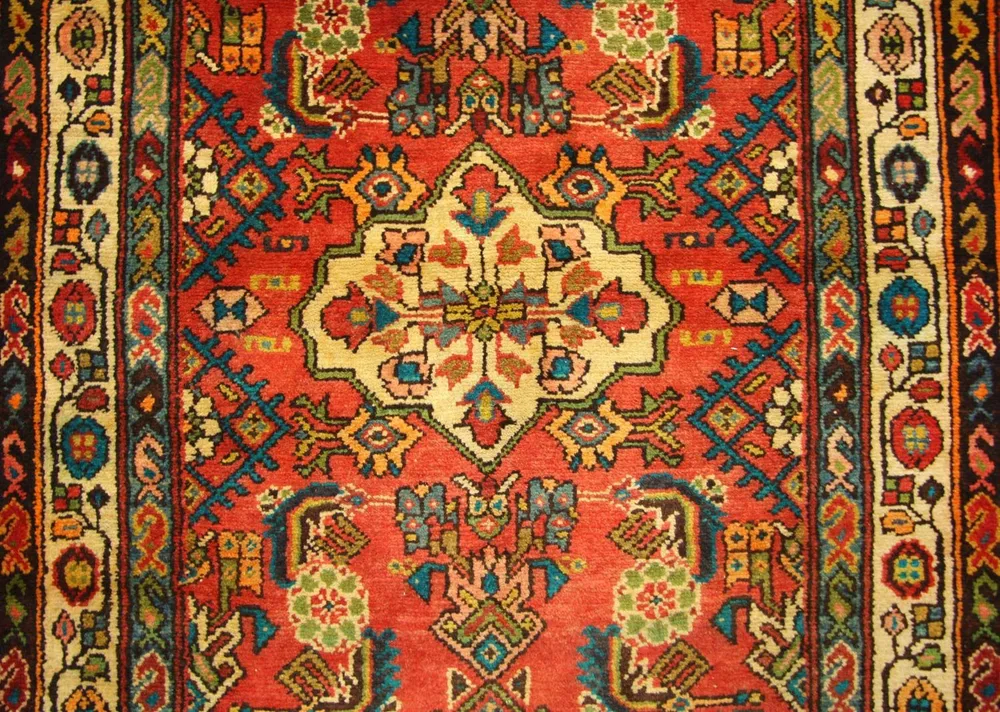 Corredor Tapete Persa - Nomadic - 426 x 107 cm - laranja