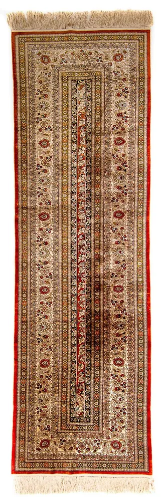 Corredor Tapete de seda - China Seda - 272 x 71 cm - vermelho
