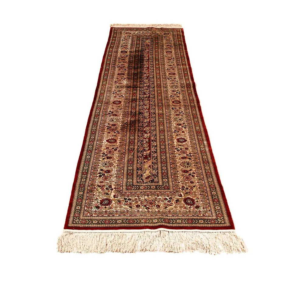 Corredor Tapete de seda - China Seda - 272 x 71 cm - vermelho