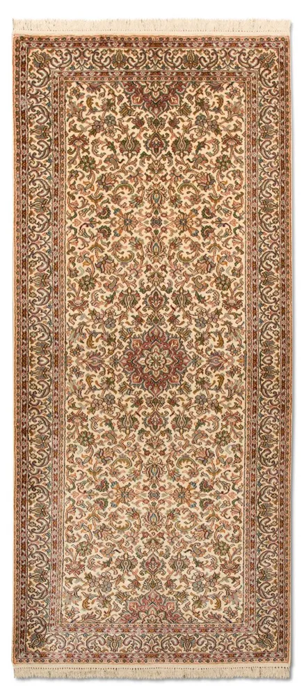 Corredor Tapete de seda - Kashmir Silk - 190 x 77 cm - bege