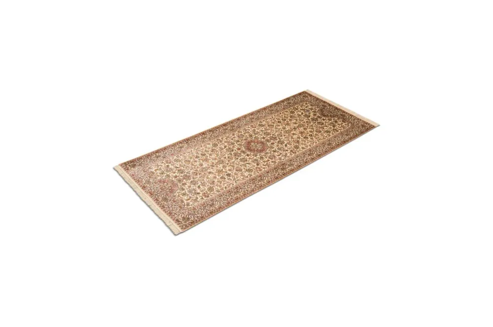 Corredor Tapete de seda - Kashmir Silk - 190 x 77 cm - bege