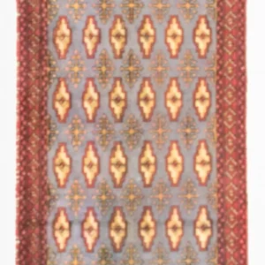 Corredor Tapete turquaman - 136 x 57 cm - azul claro
