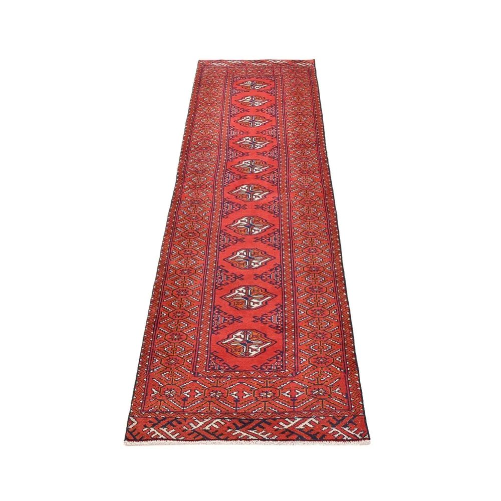 Corredor Tapete turquaman - 277 x 75 cm - vermelho