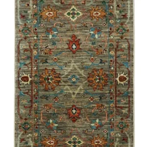 Corredor Tapete Ziegler - 201 x 77 cm - verde azeitona