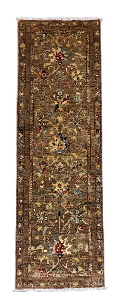 Corredor Tapete Ziegler - 242 x 79 cm - verde azeitona
