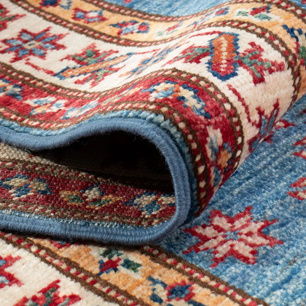 Corredor Tapete Ziegler - Kazak - 179 x 59 cm - azul