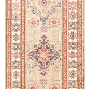 Corredor Tapete Ziegler - Kazak - 187 x 56 cm - bege