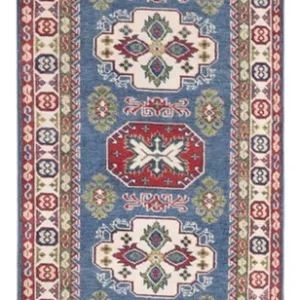 Corredor Tapete Ziegler - Kazak - 281 x 80 cm - azul