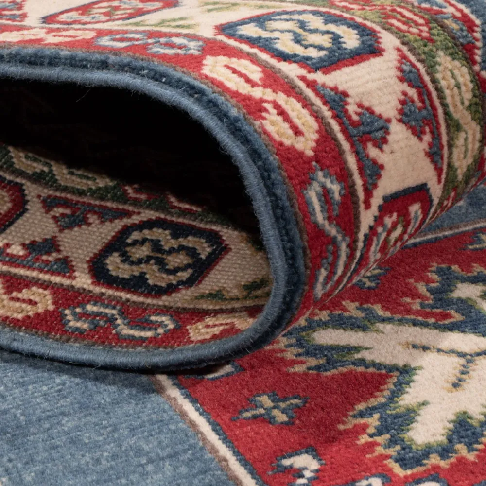 Corredor Tapete Ziegler - Kazak - 281 x 80 cm - azul