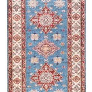 Corredor Tapete Ziegler - Kazak - 299 x 85 cm - azul