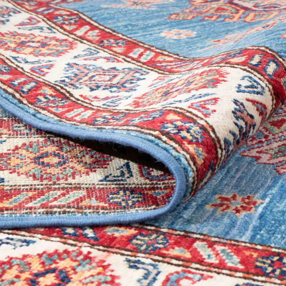 Corredor Tapete Ziegler - Kazak - 305 x 79 cm - azul