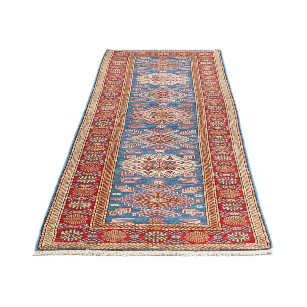 Corredor Tapete Ziegler - Kazak - 306 x 79 cm - azul