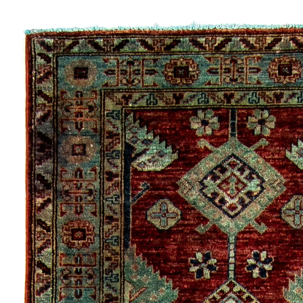Corredor Tapete Ziegler - Kazak - 315 x 82 cm - vermelho escuro