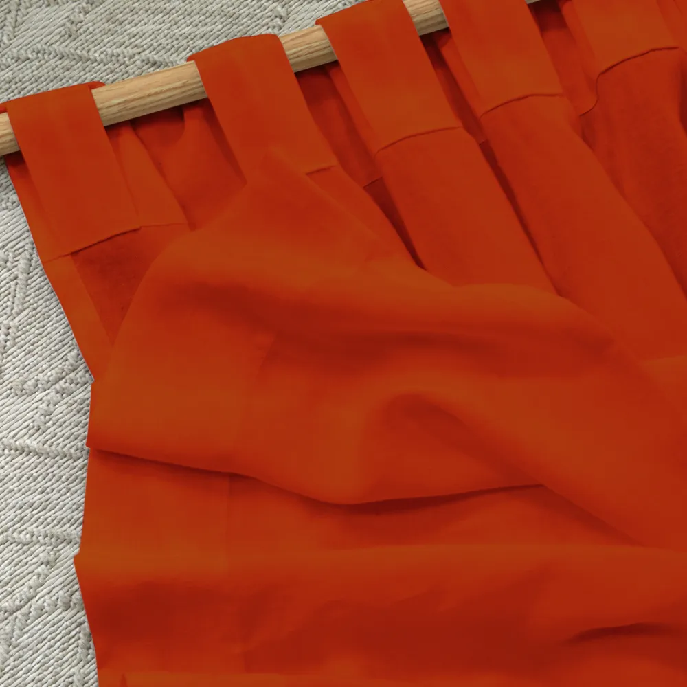 Cortina de Linho - Coral