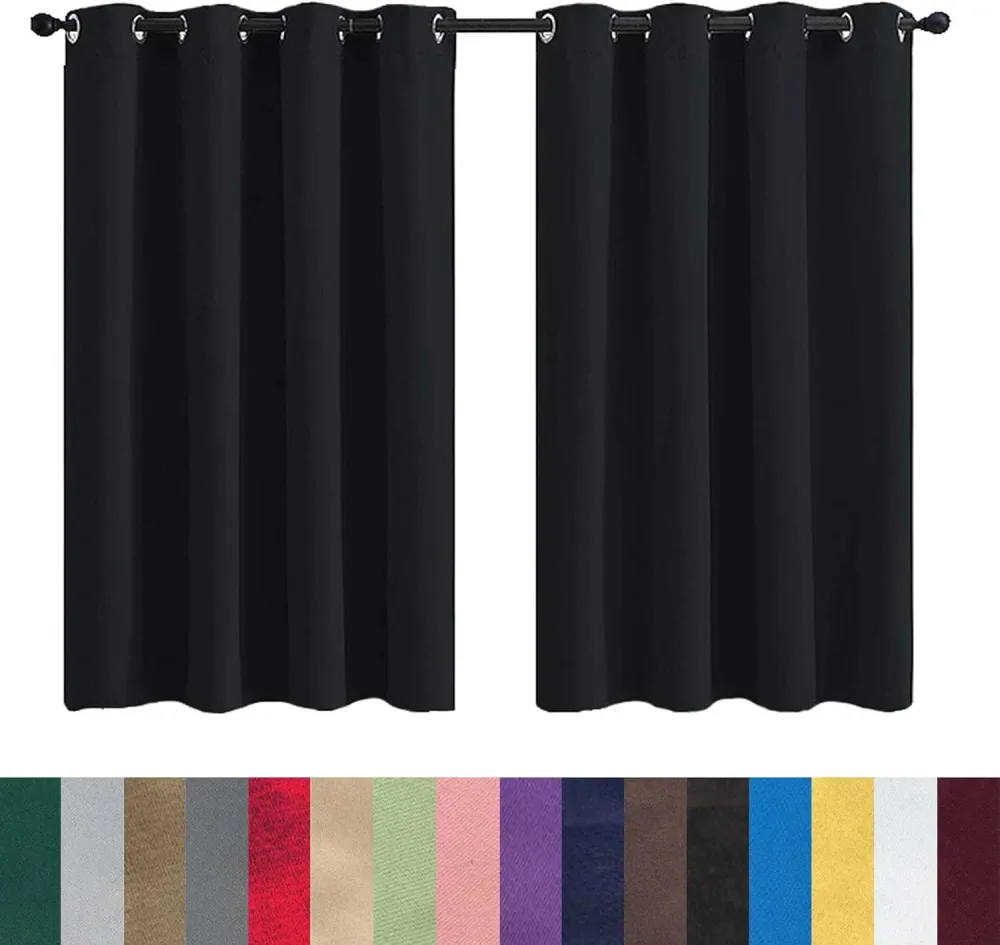 Cortinas opacas, modernas, 120 x 200 cm, frio e calor opacas, 100%, isolantes térmicos, frio e calor, curtas, cortinas bla...