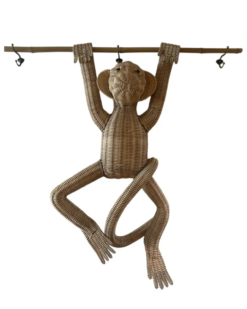 Decoração Rattan Monkey