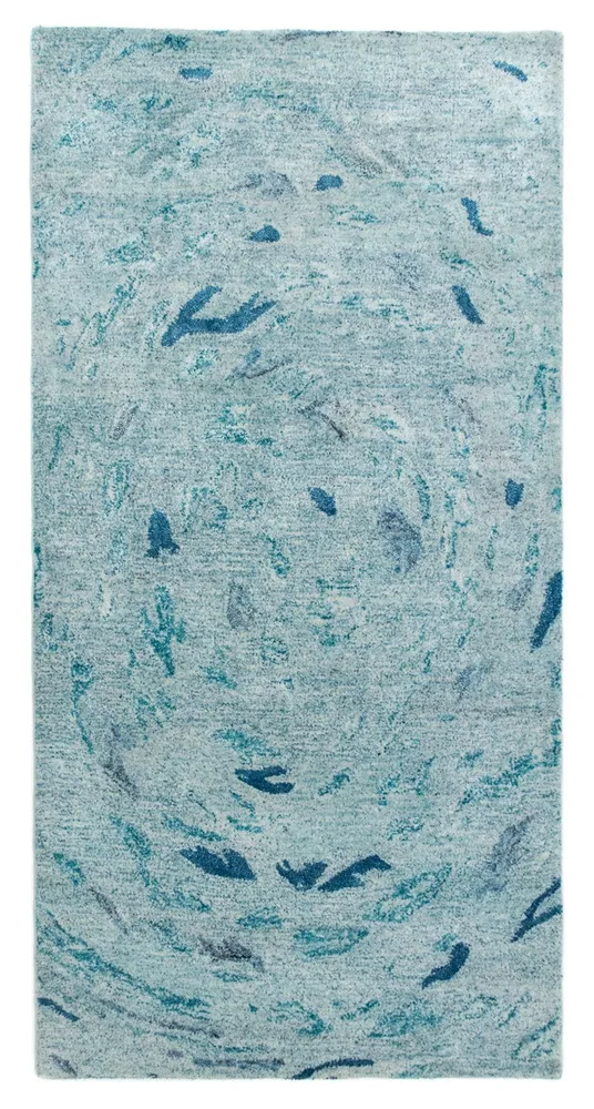 Designer Teppich 140 x 70 cm - türkis